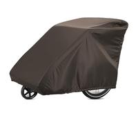 FUANA Housse de remorque de vélo imperméable et anti-poussière pour enfant Qeridoo Burley Thule Croozer 140 x 99,1 x 83,8 cm (L x H x l) en tissu Oxford 210D avec revêtement PU Noir/marron