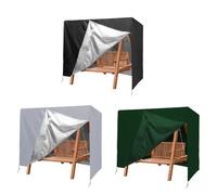 FUANA Housse pour balancelle d'extérieur 3 places en tissu Oxford 210D imperméable avec fermeture éclair, cordon de serrage et boucles 220 x 125 x 170 cm