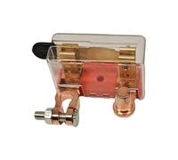 FUANA Interrupteur d'arrêt de batterie de voiture en alliage 12 V/24 V 250 A, 750 A instantané, interrupteur maître lame supérieur pour voitures, camping-cars, bateaux et camions verticaux - Rouge