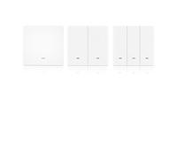 FUANA Interrupteur intelligent pour Tuya sans fil neutre requis ZigBee pour Alexa Google Home App Control 10 x 8 cm Blanc Câble d'écouteurs