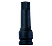 FUANA Jeu de 8 douilles à choc hexagonales et fleurs de prunier - Entraînement 1/2" - Tailles métriques M5-M19 - Acier inoxydable durable - Compatible avec clés pneumatiques et électriques - Noir