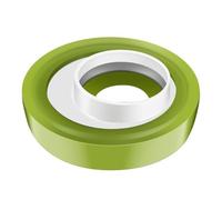 FUANA Joint de connexion déporté à bride de WC 75-120 mm en PVC, 3 couches anti-fuite et bloquant l'ABS, pour anneau avec décalage réglable de 2 à 4 cm, vert + blanc
