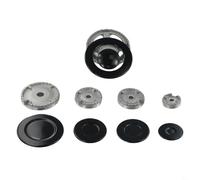 FUANA Kit couronne de brûleur à gaz et capuchon de flamme, brûleur supérieur et couvercle pour hotte à gaz Sabaf, 6 hottes de cuisinière à gaz et 5 diffuseurs de flamme (concave)