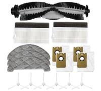 FUANA Kit d'accessoires de rechange pour aspirateur Tama H14 pour aspirateurs Innos R7 LH90, y compris pour brosse principale, brosses latérales, filtres, serpillères et sacs à poussière (A)