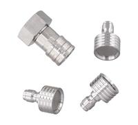 FUANA Kit de buse de douche à pression en acier inoxydable avec connecteur de 1 10,2 cm, 3 embouts d'orifice pour lavage de voiture, brumisation des plantes et entretien de la pelouse