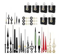 FUANA Kit de mouvement d'horloge à quartz avec mécanisme silencieux pour réparation d'horloge murale et projets de bricolage, comprend un long arbre et des aiguilles 1#