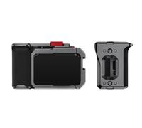 FUANA Kit de poignée de photographie de rue en aluminium pour INSTA360 Go Ultra, cadre compact de 10,2 x 5,4 x 6,5 cm avec adaptateur de cage gris, poignée légère et stable