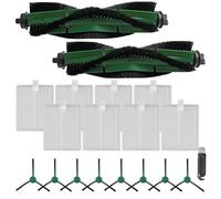 FUANA Kit de rechange pour aspirateur avec brosse principale, brosses latérales et filtres pour Roomba 105 Combo et Essential Series, 1 set A