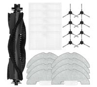 FUANA Kit de rechange pour aspirateur robot Cleanova W7/W11/W15 & Vexilar W7/W9/W11/W15, brosse principale, brosses latérales, filtre et chiffon facile à installer (B)