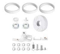 FUANA Kit de remplacement pour nettoyeur de piscine Polaris 180 280 360 380, roue C10 et roulement C16 avec arbre oscillant, 23 pièces ABS