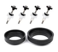 FUANA Kit de réparation de réservoir de toilette : pour boulons en acier inoxydable, joints de valve de chasse d'eau de 5,1 cm et 7,6 cm, anti-fuite pour kit de fixation de réservoir