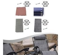 FUANA Kit de réparation de tissu inclinable avec 4 cordes de chaise gravité, housse en maille tissée pour chaises longues, installation 160 x 43 cm