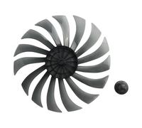 FUANA Lame de ventilateur de sol de 35,6 cm de rechange pour ventilateurs de table domestiques avec couvercle d'écrou d'hélice en plastique de 350 mm compatible avec les modèles de lames 7/9/15