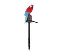 FUANA Lampe solaire de jardin en forme de perroquet, décoration de paysage LED en résine avec capteur automatique du crépuscule à l'aube, décoration extérieure étanche, lumières blanches chaudes