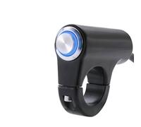 FUANA LED 22 mm pour phare de guidon de moto et feu de brouillard, interrupteur marche/arrêt, autobloquant, alliage d'aluminium, DC 12 V 10 A, guidon de 22 mm