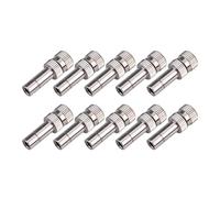 FUANA Lot de 10 buses de brumisation de 6 mm avec connexion rapide pour équipement d'arrosage de jardin, baguette de pulvérisation fine compatible avec tuyau, buses d'atomisation en cuivre 0,15-0,8 mm