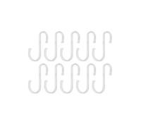 FUANA Lot de 10 crochets en S en aluminium avec finition noire mate pour accrocher des tasses à café, des casseroles de cuisine, des ustensiles de barbecue, des plantes, des vêtements, une