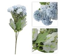 FUANA Lot de 10 fleurs d'hortensia artificielles en soie pour centres de table de mariage, décoration de fête, entretien facile (blanc)