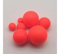 FUANA Lot de 10 flotteurs ronds en mousse de 15 mm avec indicateurs de frappe pour bateau, rocher, plage, lac, couleur vive (type B rouge)