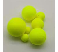 FUANA Lot de 10 flotteurs ronds en mousse de 15 mm pour bateau, rocher, plage, lac, couleur vive (type B, jaune)