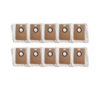 FUANA Lot de 10 sacs à poussière haute capacité pour Tapo RV30 Max Plus RV20 Max Plus RVA202 - Filtre en tissu non tissé - Capture efficace des débris - Nettoyage domestique