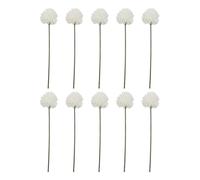 FUANA Lot de 12/10 boules de chrysanthème artificielles en soie pour décoration de table, étagère, 32 cm de haut, rose clair/rose chair clair/blanc