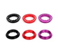 FUANA Lot de 2 anneaux de verrouillage de cassette de vélo pour cassettes 11T, alliage d'aluminium 7075, précision CNC, anodisé, antidérapant, 35,4 x 7 mm, kit de réparation de vélo noir, rouge