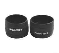 FUANA Lot de 2 bandes de guidon de vélo en silicone antidérapant pour guidon de 25,4 à 31,8 mm, poignée flexible pour vélo de route et VTT (noir)