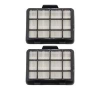 FUANA Lot de 2 filtres de rechange pour aspirateur traîneau Eureka NEN186BL sans sac, fibre + plastique, 11,5 x 9,4 x 3 cm, noir + blanc