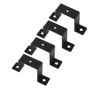 FUANA Lot de 2 ou 4 colliers de serrage carrés en forme de U pour tuyaux et balustrades, fixation en acier au carbone résistant à la corrosion pour clôtures de jardin, escaliers de balcon, intérieur