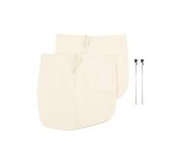 FUANA Lot de 2 sacs à café réutilisables carrés en coton bio avec cordon de serrage, systèmes Toddy et pichets, 32,5 cm