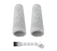 FUANA Lot de 2 serpillères à rouleau Ecovacs pour Deebot X12 OmniCyclone, pièces de rechange lavables en microfibre avec brosse de nettoyage