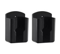 FUANA Lot de 2 supports de télécommande muraux pour TV, climatisation et ventilateur pour boîte de rangement compacte en plastique 9 x 10 x 4 cm, gris noir