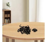 FUANA Lot de 20 crochets muraux en fer noir rétro en forme de cœur pour serviettes et manteaux, 40 x 16 mm, pour couloir, salle de bain, cuisine, armoire, serrure de porte