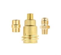 FUANA Lot de 3 adaptateurs propane en laiton massif pour barbecue, camping-car et chauffage, compatible QCC1/POL, convertit en NPT de 6,35 mm