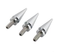 FUANA Lot de 3 boulons de pare-brise pour Electra pour Glide Street 1996-2013 en alliage d'aluminium, pièces de rechange automobiles en acier inoxydable (argenté)