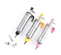 FUANA Lot de 3 douilles à glaçage en acier inoxydable avec 6 douilles pour décoration de gâteaux, compatible avec Wilton, acier inoxydable 304, pour les amateurs de pâtisserie