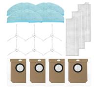 FUANA Lot de 3 filtres de rechange, serpillères, sacs à poussière et brosses latérales pour robot Everybot for Q5 avec accessoires de nettoyage en microfibre