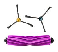 FUANA Lot de 3 pièces de rechange pour aspirateur Eureka E20 Plus comprenant 1 brosse rouleau et 2 brosses latérales