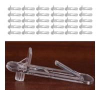 FUANA Lot de 30 broches de support d'étagère en plastique transparent pour étagères en bois et verre de 18 à 20 mm, goupilles de verrouillage d'étagère, matériau PC, serrure de porte transparente