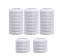 FUANA Lot de 32 patins de pieds de meubles de patio en fer forgé de 3,8 cm, capuchons en plastique pour tables et chaises d'extérieur, compatibles avec meubles de jardin en métal, noir et blanc