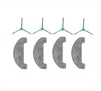 FUANA Lot de 4 + 4 brosses latérales de rechange pour robot Monsga MS1 pour robot MAX - Nettoyage en profondeur
