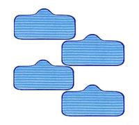 FUANA Lot de 4 chiffons de nettoyage réutilisables en microfibre compatibles avec nettoyeur vapeur Dupray Neat, facile à installer, 28 x 14,5 cm Bleu