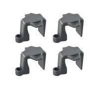 FUANA Lot de 4 clips de garde-boue carrés pour ponton et bateau, compatibles avec rails de 3,2 cm et 2,5 cm, cintres en plastique ABS pour lignes de 9,5 mm, design anti-rayures