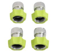 FUANA Lot de 4 coupleurs de nettoyeur haute pression en aluminium de 1,9 cm pour tuyau d'arrosage - Anti-fuite avec filtre intégré - Noir/vert