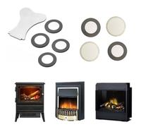 FUANA Lot de 4 disques transducteurs à disque en verre pour chauffe-feu électrique Opti-Myst, diamètre en céramique de 20 mm, atomisation 70 MHz, avec accessoires de radiateur à clé de rechange