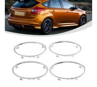 FUANA Lot de 4 garnitures de grille d'aération pour Focus MK2 2005-2013, cadre décoratif en ABS argenté galvanisé