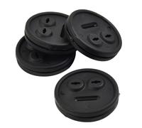 FUANA Lot de 4 œillets de sonde de thermomètre pour barbecue, compatibles avec Weber 85037 Smokey Mountain 35,6 cm, 45,7 cm, 55,9 cm - Joint de port en silicone de qualité alimentaire pour ustensiles