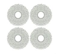 FUANA Lot de 4 serpillères en microfibre compatibles avec l'aspirateur robot Karcher RCV 5 Plus, tampons de rechange robustes pour un nettoyage efficace du sol, idéal pour les maisons avec des animaux