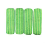 FUANA Lot de 4 serpillères réutilisables pour système Swiffer PowerMop - Recharges lavables en microfibre de 33 à 38,1 cm - Chiffons de nettoyage épais pour carrelage et sols en pierre - Bleu, violet